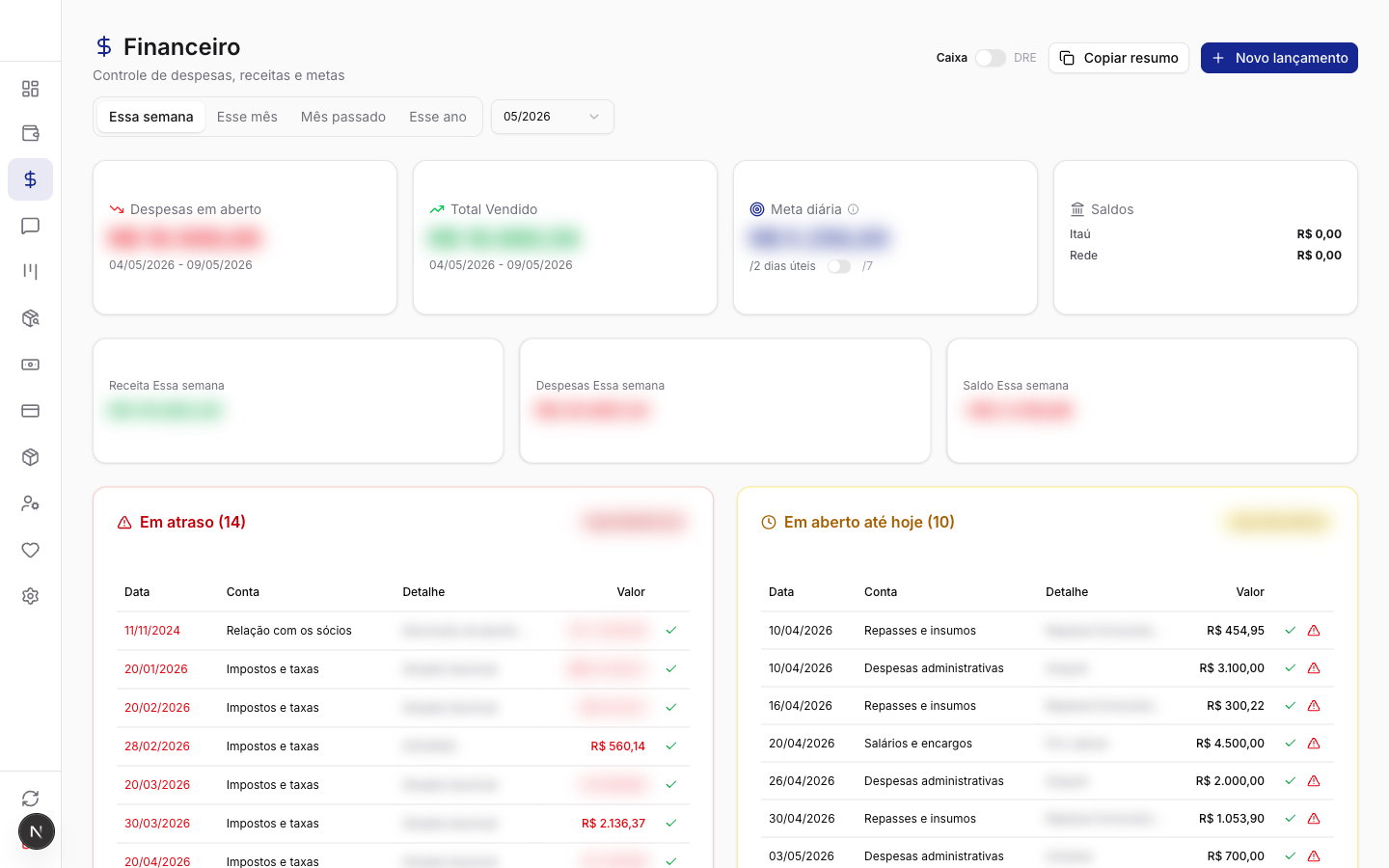 Finance dashboard